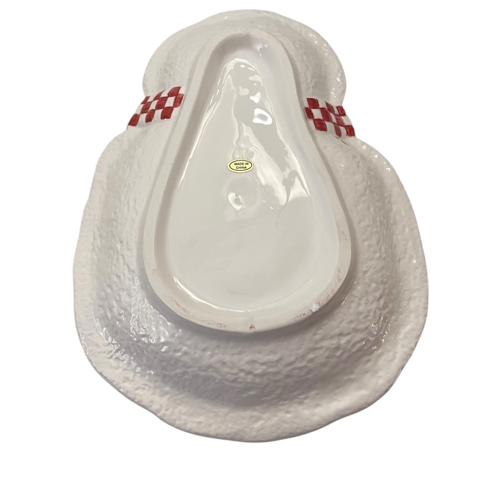 Vintage 00s Christmas Home Trends Ceramic Snowman Candy Dish w/ Box Preowned - Picture 4 of 4